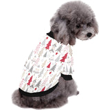 Cute Christmas tree pattern All Over Print Pet Dog Round Neck Fuzzy Shirt