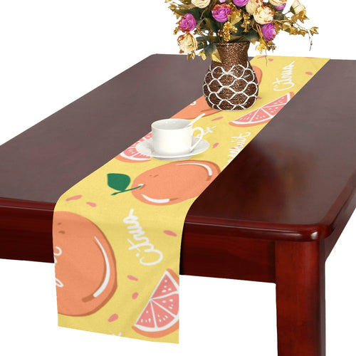 Grapefruit yellow background Table Runner