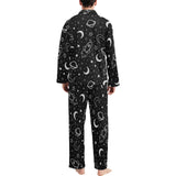 Hand drawn space rocket star planet Men's Long Pajama Set