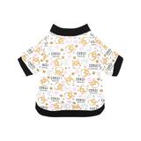 Corgi Dog Pattern All Over Print Pet Dog Round Neck Fuzzy Shirt