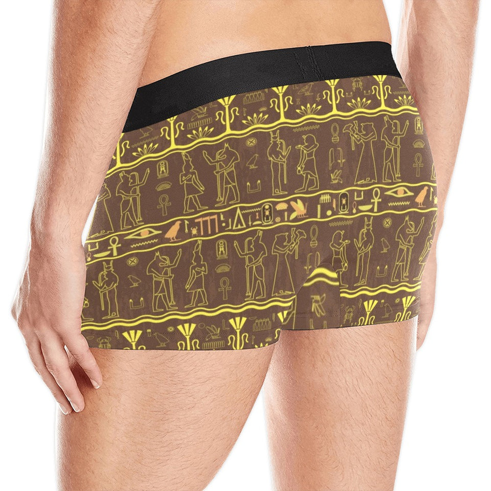 Egypt Hieroglyphics Pattern Print Design 03 Men's All Over Print Boxer Briefs Men's Underwear
