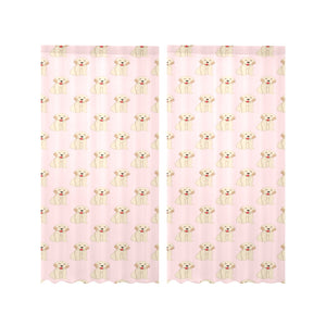 Golden Retriever Pattern Print Design 02 Gauze Curtain