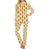 Carrot Pattern Print Design 03 Women's Long Pajama Set