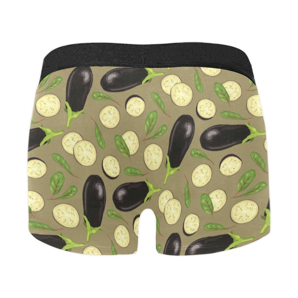 Eggplant Pattern Print Design 02 Men's All Over Print Boxer Briefs Men's Underwear