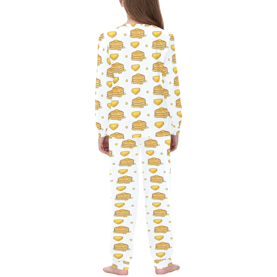 Pancake Pattern Print Design 03 Kids' Boys' Girls' All Over Print Pajama Set