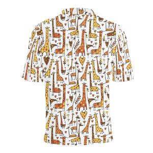 Giraffe Pattern Print Design 04 Men's All Over Print Polo Shirt