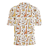 Giraffe Pattern Print Design 04 Men's All Over Print Polo Shirt