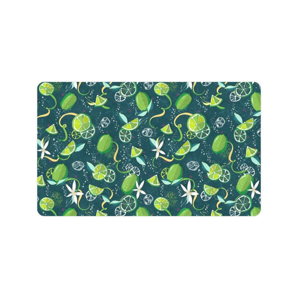 Lime ice flower pattern Doormat