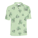 broccoli sketch pattern Men's All Over Print Polo Shirt