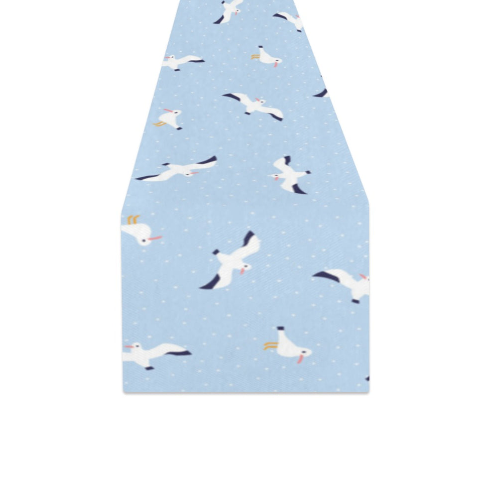 Seagull Pattern Print Design 02 Table Runner