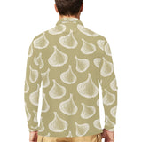 Garlic design pattern Men's Long Sleeve Polo Shirt