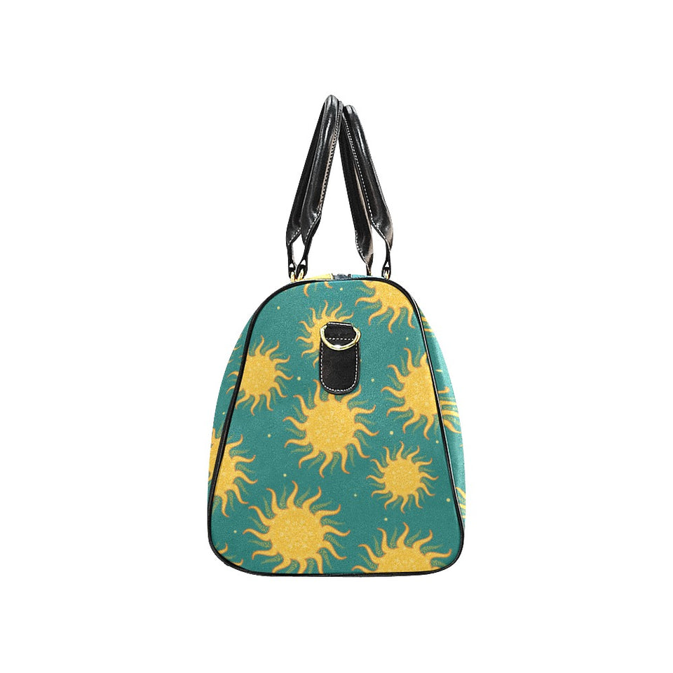 Sun green background Travel Bag