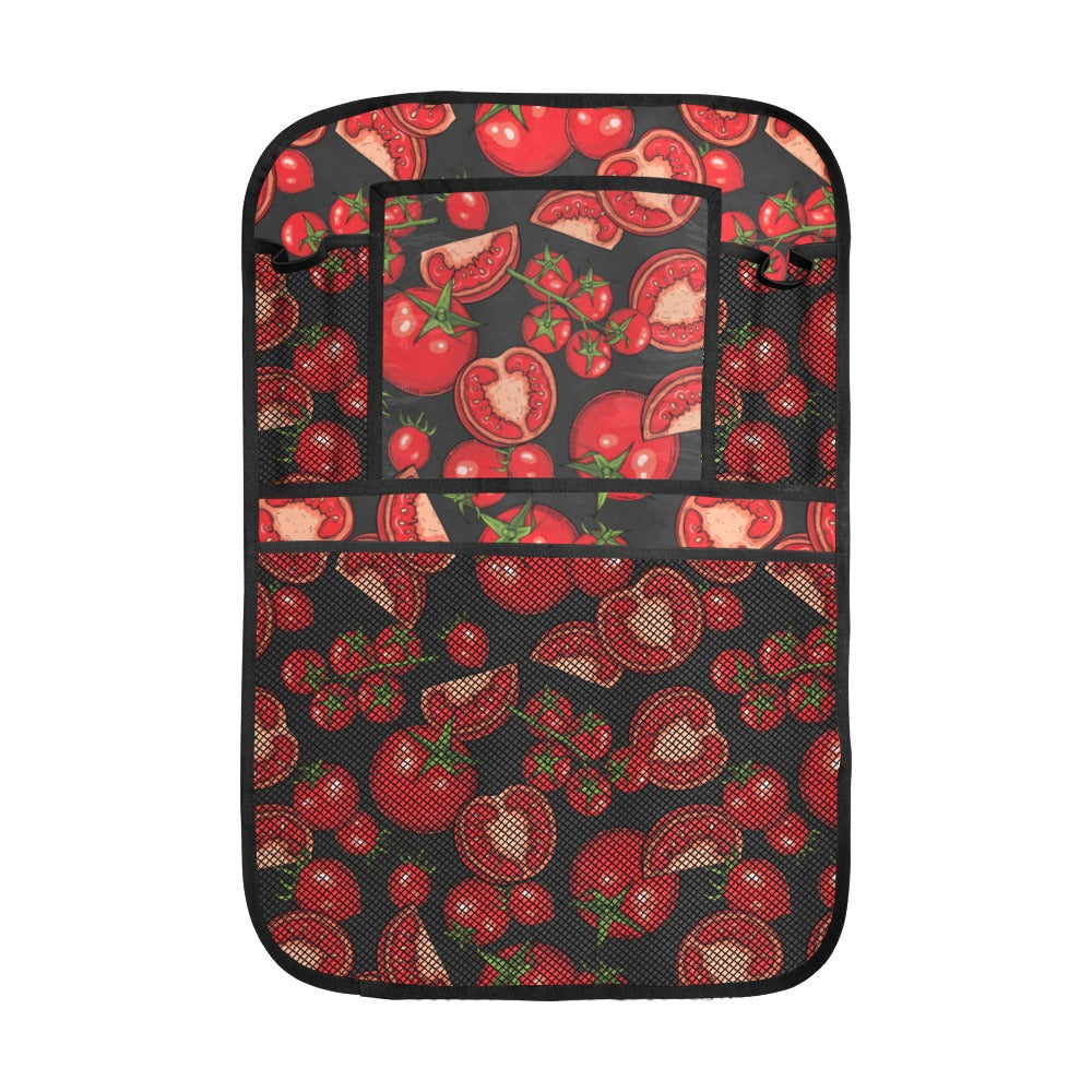 Tomato black background Car Seat Back Organizer