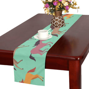 Colorful horses pattern Table Runner