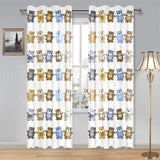 Teddy Bear Pattern Print Design 02 Gauze Curtain