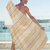 Wood Printed Pattern Print Design 01 Beach Towel