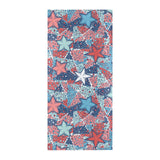 Hand drawn colorful starfish Beach Towel