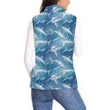 Shark hand drawn Women's Padded Vest
