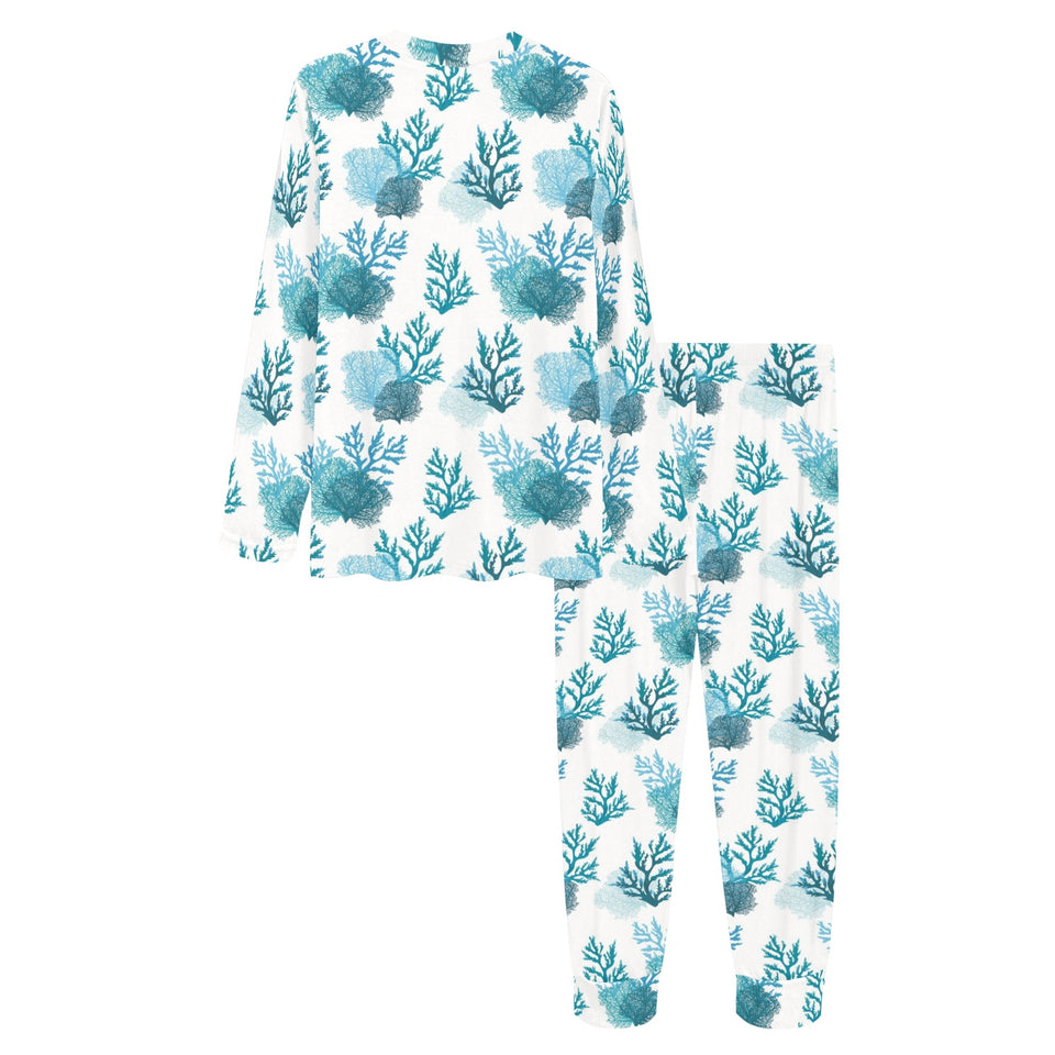 Coral Reef Pattern Print Design 04 Women's All Over Print Pajama Set