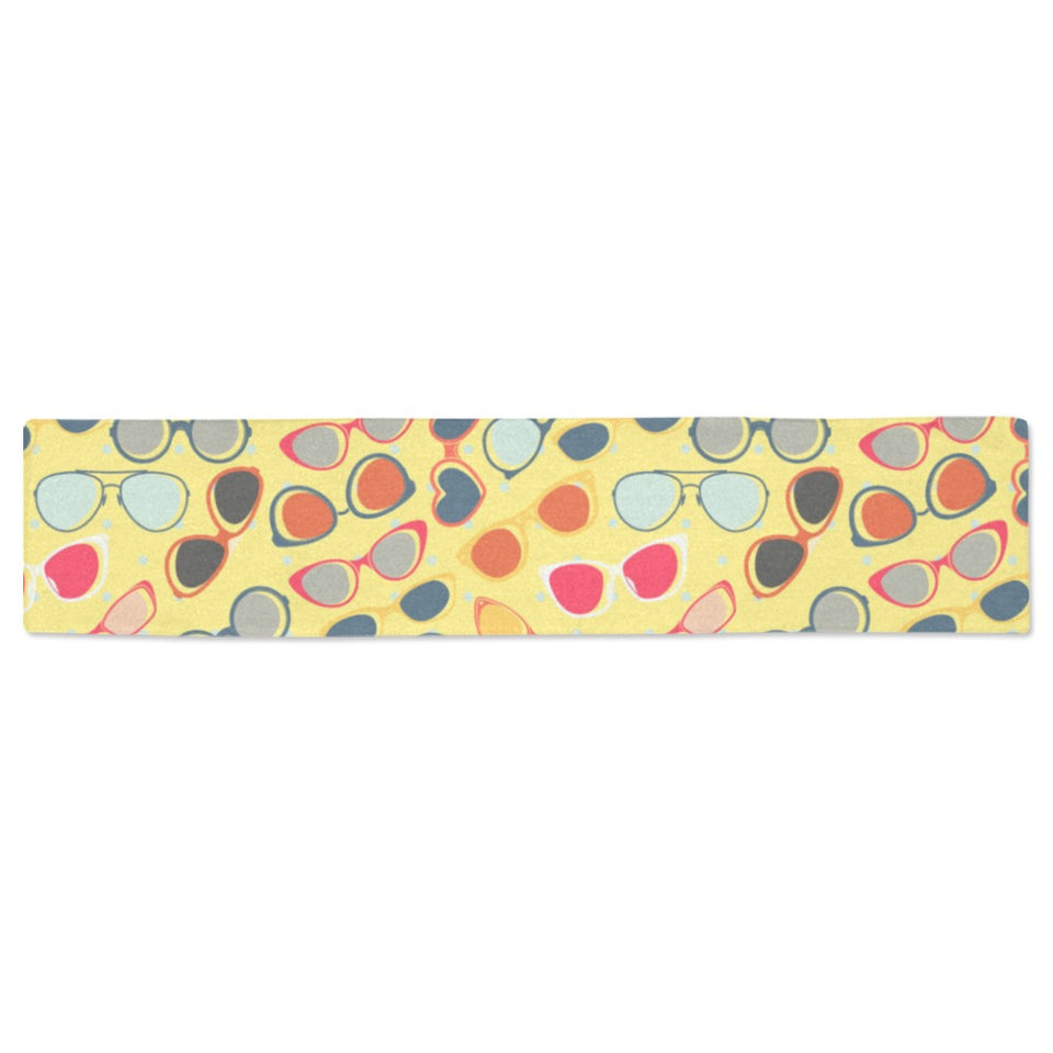Sun Glasses Pattern Print Design 05 Table Runner