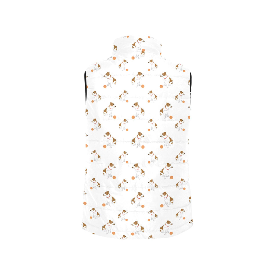 Jack Russel Pattern Print Design 05 Women's Padded Vest