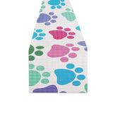 Dog Paws Pattern Print Design 01 Table Runner