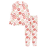 Lips Pattern Print Design 04 Women's All Over Print Pajama Set