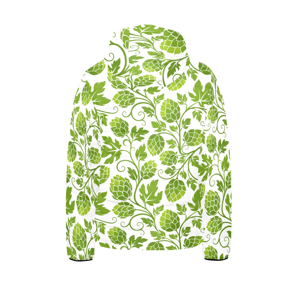 Hop design pattern Kids' Boys' Girls' Padded Hooded Jacket