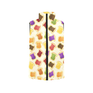 Bread Toast Pattern Print Design 02 Men's Padded Vest