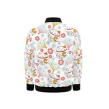 Maneki neko cat fan sakura Kids' Boys' Girls' Bomber Jacket