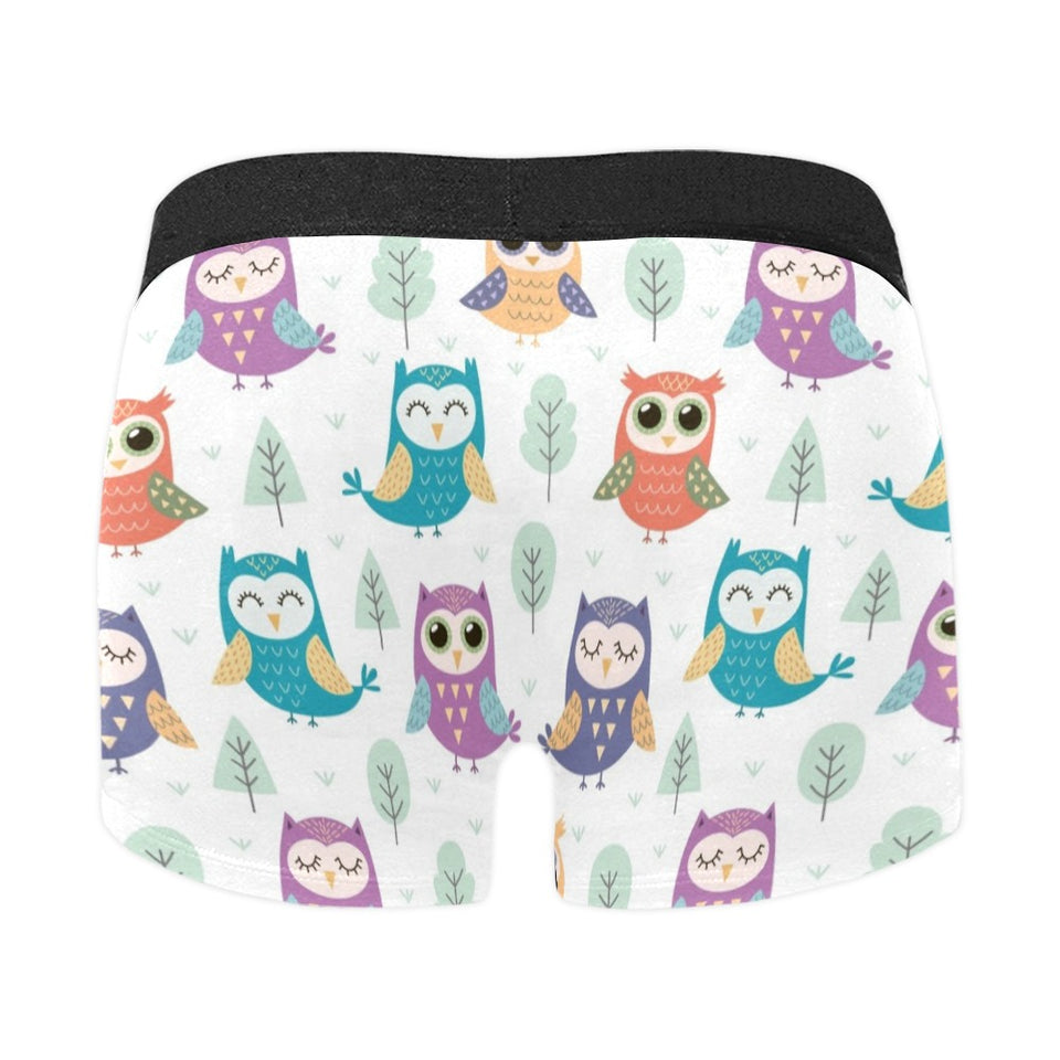 Cute owl pattern Men's All Over Print Boxer Briefs Men's Underwear