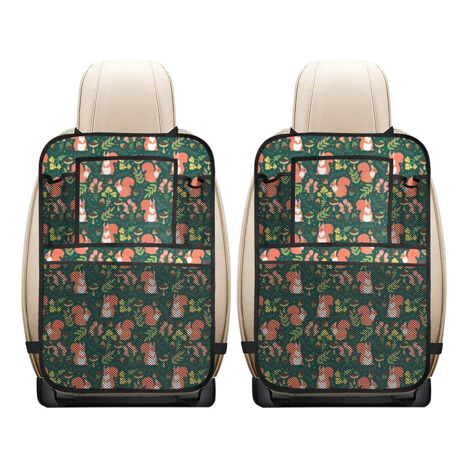 Squirrel Pattern Print Design 03 Car Seat Back Organizer