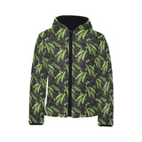 Green Peas Pattern Print Design 02 Kids' Boys' Girls' Padded Hooded Jacket