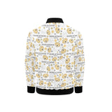 Golden Retriever Pattern Print Design 04 Kids' Boys' Girls' Bomber Jacket