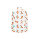 Cute Kangaroo pattern Women's Long Sleeve Polo Shirt