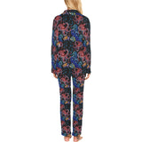 Octopus sea wave tropical fishe pattern Women's Long Pajama Set