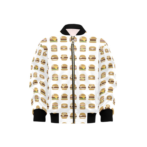 Hamburger Pattern Print Design 02 Kids' Boys' Girls' Bomber Jacket
