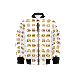 Hamburger Pattern Print Design 02 Kids' Boys' Girls' Bomber Jacket