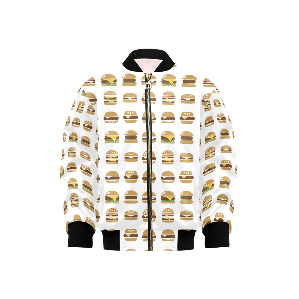 Hamburger Pattern Print Design 02 Kids' Boys' Girls' Bomber Jacket