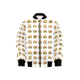 Hamburger Pattern Print Design 02 Kids' Boys' Girls' Bomber Jacket