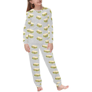 Sandwich Pattern Print Design 05 Kids' Boys' Girls' All Over Print Pajama Set