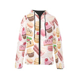 Cake cupcake sweets pattern Women's Padded Hooded Jacket