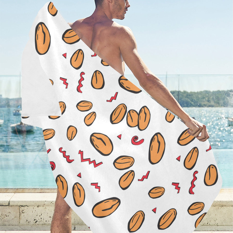 peanuts pattern background Beach Towel