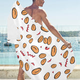 peanuts pattern background Beach Towel