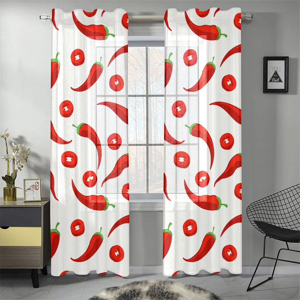 Chili pattern Gauze Curtain