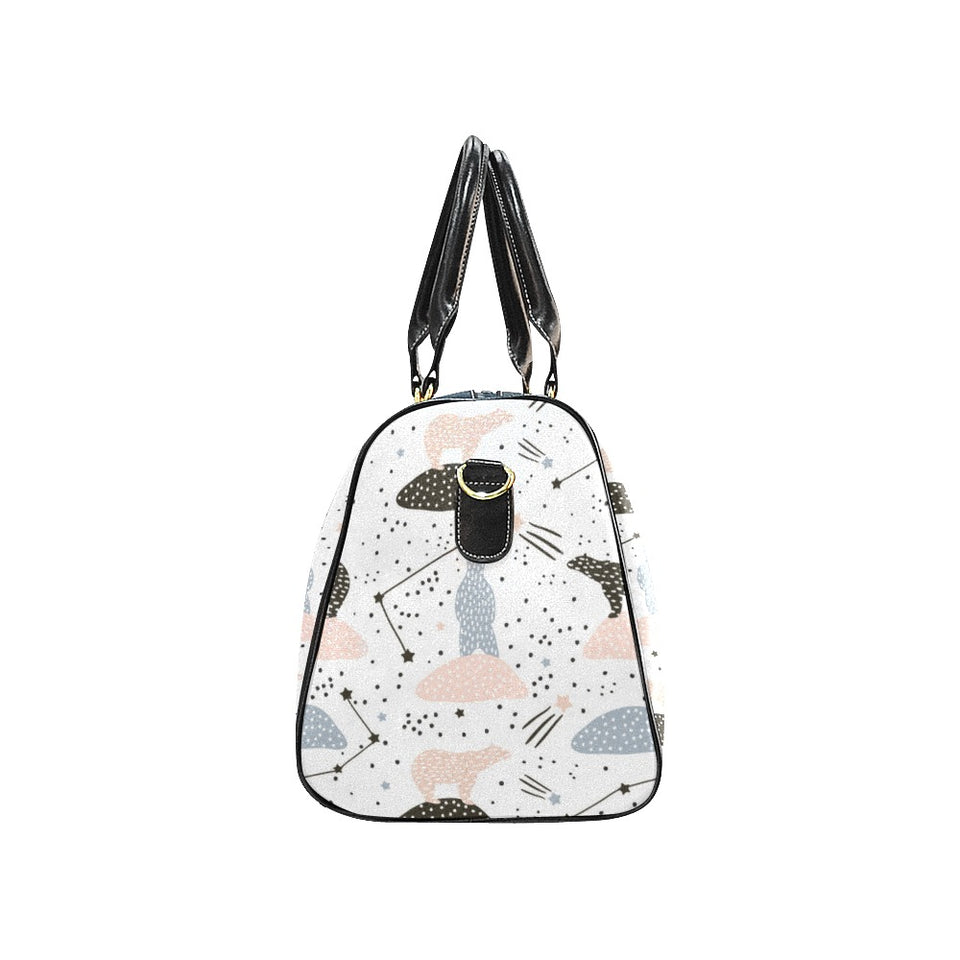 Polar bears star poka dot pattern Travel Bag