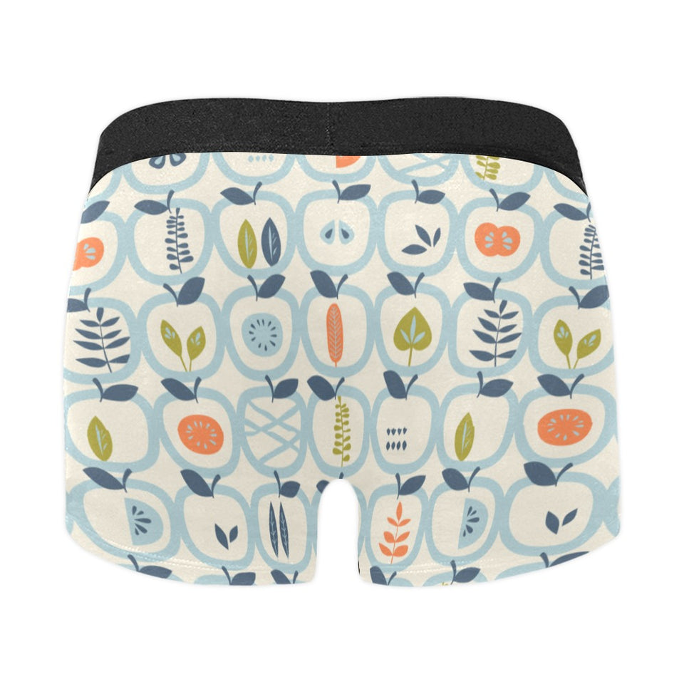 apples leaves pattern Men's All Over Print Boxer Briefs Men's Underwear