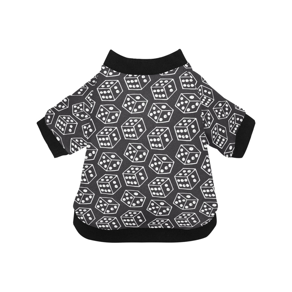 Dice Pattern Print Design 01 All Over Print Pet Dog Round Neck Fuzzy Shirt