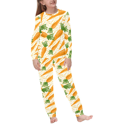 Carrot Pattern Print Design 01 Kids' Boys' Girls' All Over Print Pajama Set