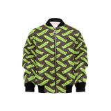 Green Peas Pattern Print Design 05 Kids' Boys' Girls' Bomber Jacket